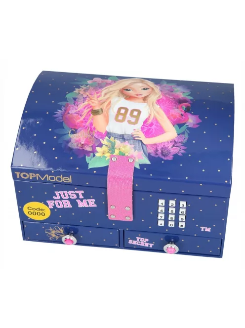 Számkódos titkos ékszerdoboz kék