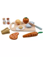 Tryco fa játék vágódeszka étellel