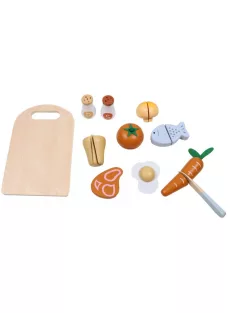 Tryco fa játék vágódeszka étellel