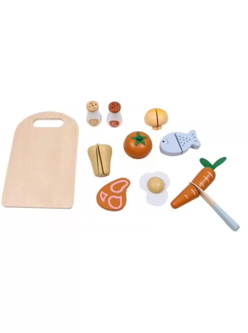 Tryco fa játék vágódeszka étellel