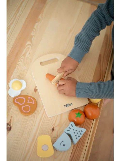 Tryco fa játék vágódeszka étellel