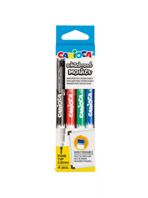 Színes Táblafilc - 4 db-os készlet - Carioca