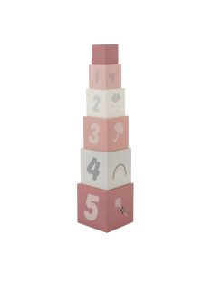 Label-Label építőkocka számokkal - Rózsaszín fajáték