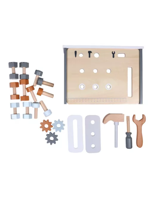 Tryco - Szerelőasztal fából - Kiegészítőkkel - Fajáték