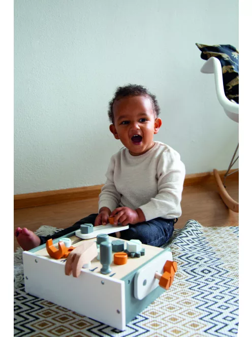 Tryco - Szerelőasztal fából - Kiegészítőkkel - Fajáték