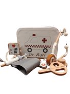 Tryco orvosi táska: Fa játék készlet