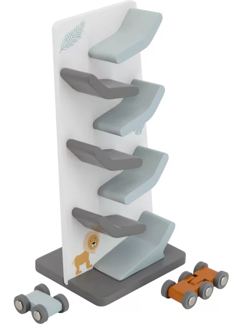 Tryco - fából készült cikk-cakk versenypálya kisautókkal