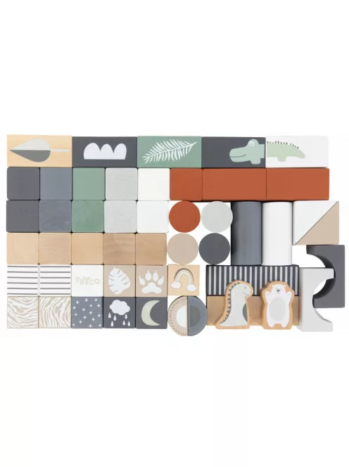 Tryco - 50 db-os fa építőkocka szett