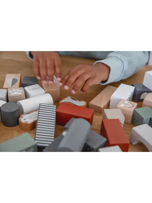 Tryco - 50 db-os fa építőkocka szett