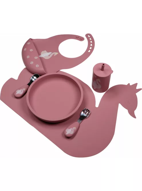 Tryco - szilikon tányér kerek rózsaszín