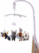 Tryco Plüss kiságyra rögzíthető zenélő körforgó lovagos