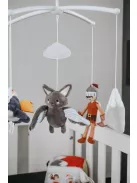 Tryco Plüss kiságyra rögzíthető zenélő körforgó lovagos