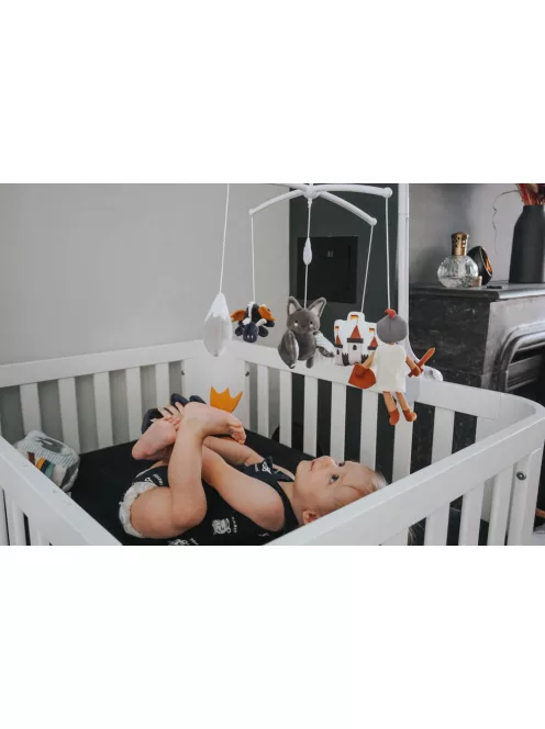 Tryco Plüss kiságyra rögzíthető zenélő körforgó lovagos