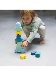 Blokki egyensúlyozó játék - menta zöld