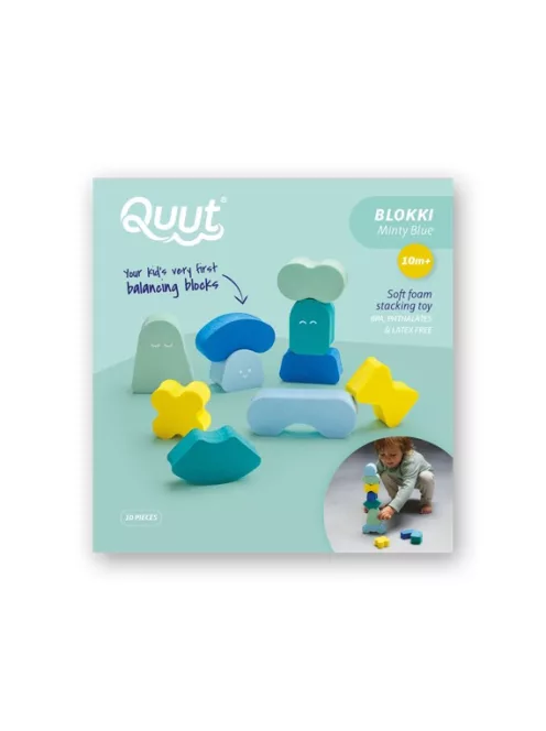 Blokki egyensúlyozó játék - menta zöld