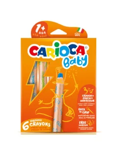 Carioca: 3 az 1-ben bébi zsírkréta 6db-os készlet