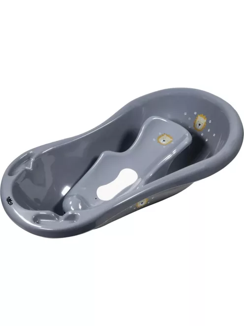 Tryco - Kád dugóval és csúszásgátlóval - Oroszlán Leó - Sötét szürke