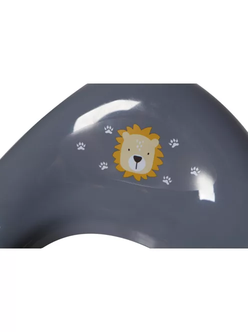 Tryco - WC szűkítő csúszásgátlóval - Oroszlán Leó - Sötét szürke