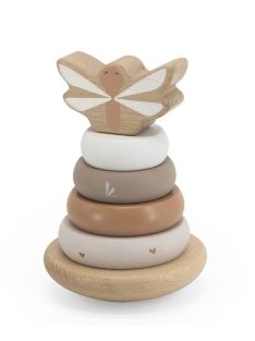   Label-Label Montesszori toronyépítő - Nugát színben, fajáték