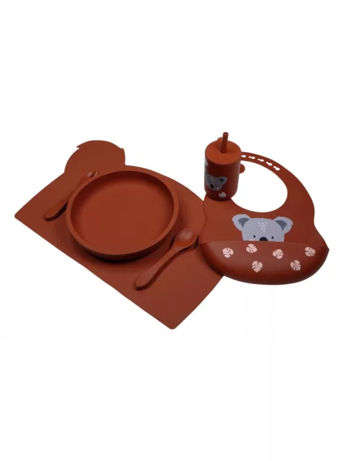 Tryco - szilikon evőeszköz készlet bordó