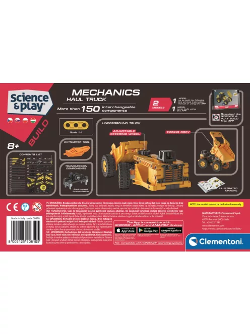 CLEMENTONI Science&Play Mechanikai laboratórium Bányászati ​​autók 2 az 1-ben