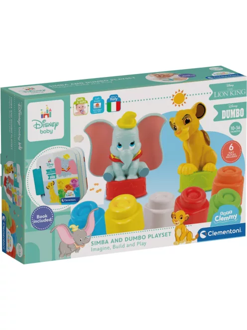 Clemmy - Disney - Simba és Dumbo - Puha építőkocka szett