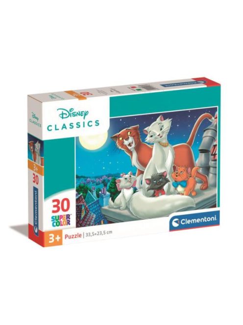 Clementoni Puzzle  30 db-os - Disney klasszikusok - Macskaarisztokraták