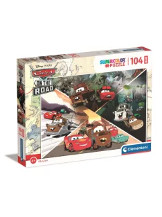 Clementoni Puzzle  Maxi 104 db-os - Verdák az utakon