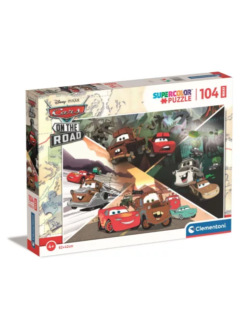 Clementoni Puzzle  Maxi 104 db-os - Verdák az utakon