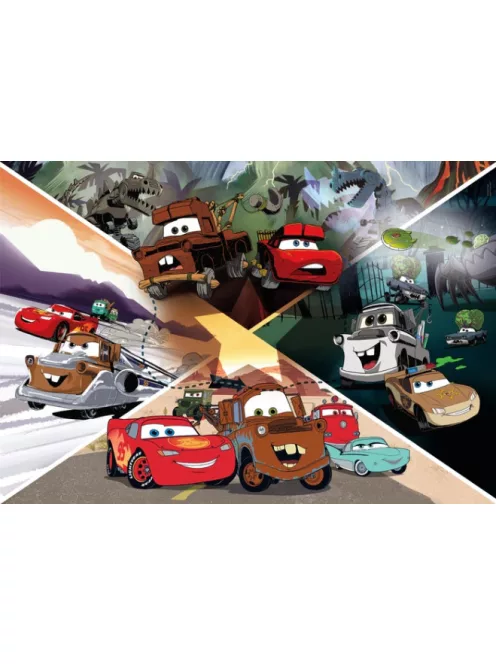 Clementoni Puzzle  Maxi 104 db-os - Verdák az utakon