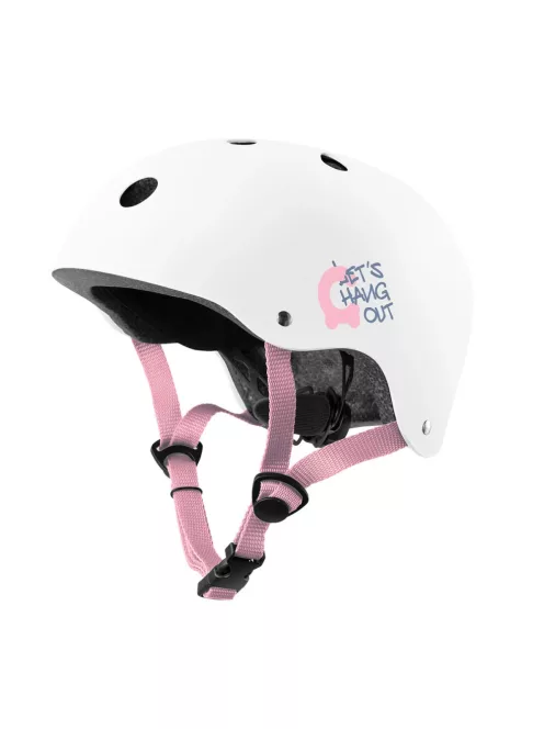 Cariboo bukósisak S méret, beépített lámpával- White/Pink