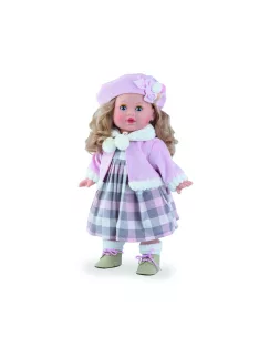   Marina&Pau baba - Tina rózsaszín kabátkával és sapkával