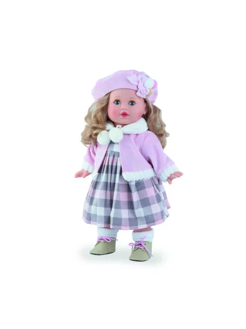 Marina&Pau baba - Tina rózsaszín kabátkával és sapkával