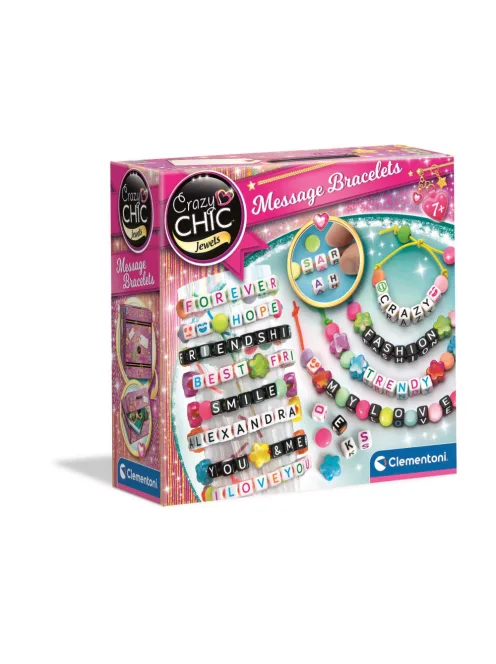 Clementoni - Crazy Chic message karkötő készítő szett