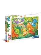 Clementoni puzzle - 24 db - MAXI - Boldog Dínó Oázis