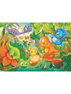 Clementoni puzzle - 24 db - MAXI - Boldog Dínó Oázis