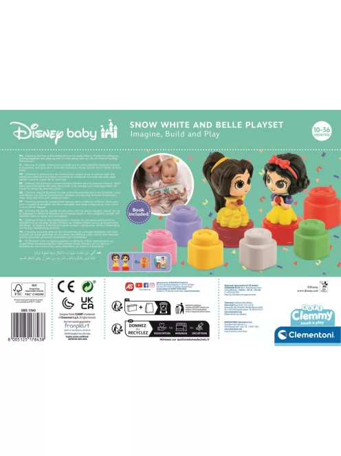 Clemmy puha kockák - Disney Hercegnős készlet, könyvvel