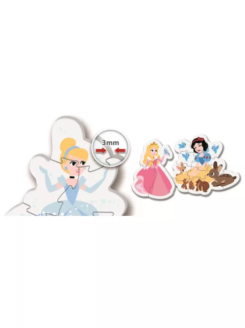 Clementoni - Első Puzzle - 3-6-9-12 db - Disney Hercegnők
