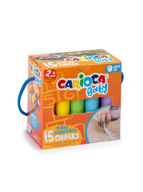 Carioca baby - Maxi kimosható aszfaltkréta - 15 db-os készlet
