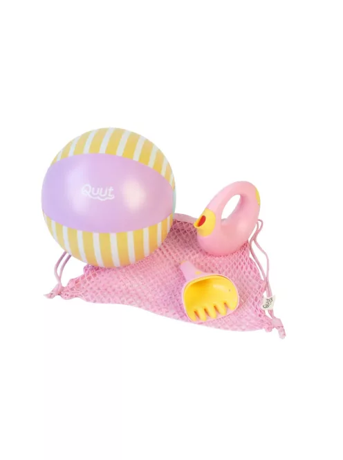 Quut – Strandolós játék készlet - banánsárga/pink