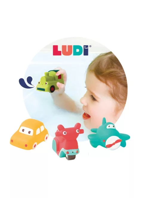 LUDI - Járművek - fürdő játék - 4 db-os készlet