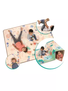   LUDI - Kétoldalú összecsukható játszó szőnyeg - állatos