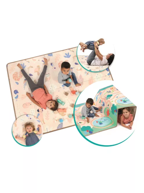 LUDI - Kétoldalú összecsukható játszó szőnyeg - állatos