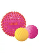 LUDI - 3 darabos szenzoros labdakészlet - pink