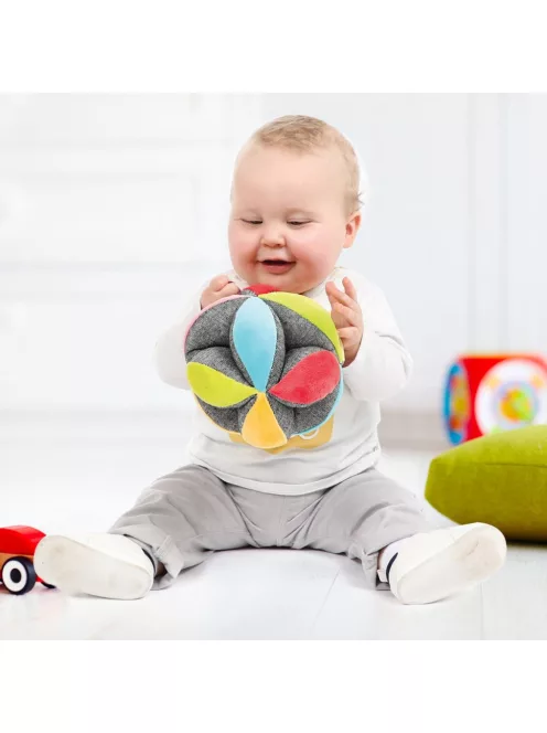 LUDI - Készségfejlesztő plüss labda - szivárvány