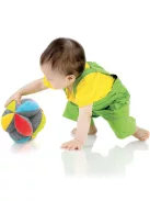 LUDI - Készségfejlesztő plüss labda - szivárvány