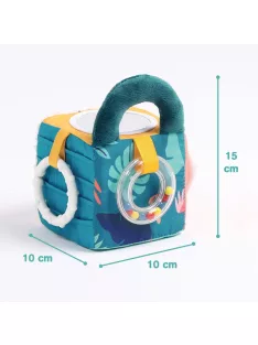 LUDI - Plüss activity kocka - Levelek