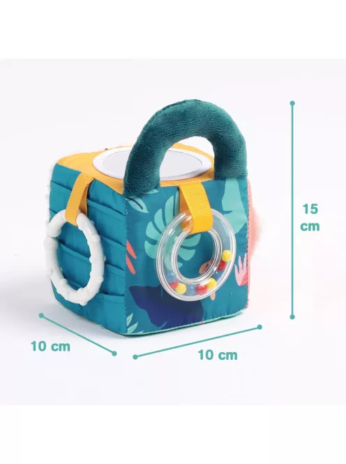 LUDI - Plüss activity kocka - Levelek