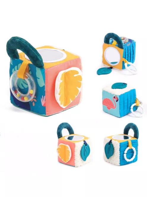 LUDI - Plüss activity kocka - Levelek