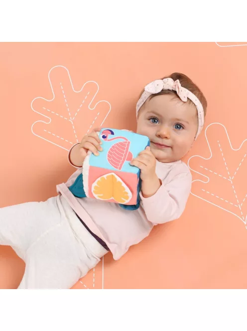 LUDI - Plüss activity kocka - Levelek